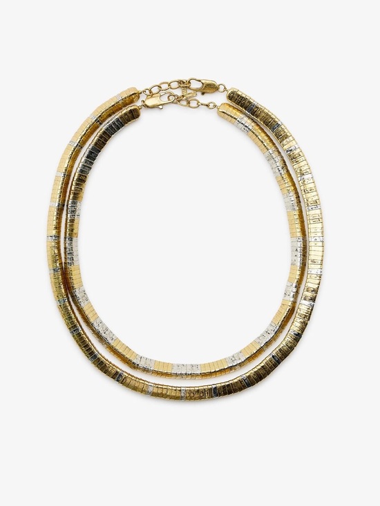 Zara Jewelry - Zara Set of 2 Combined Metal Piece Necklaces in Gold and Silver Tone